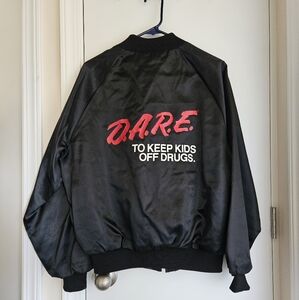 DARE Vintage 80s King Louie Satin Bomber Jacket
